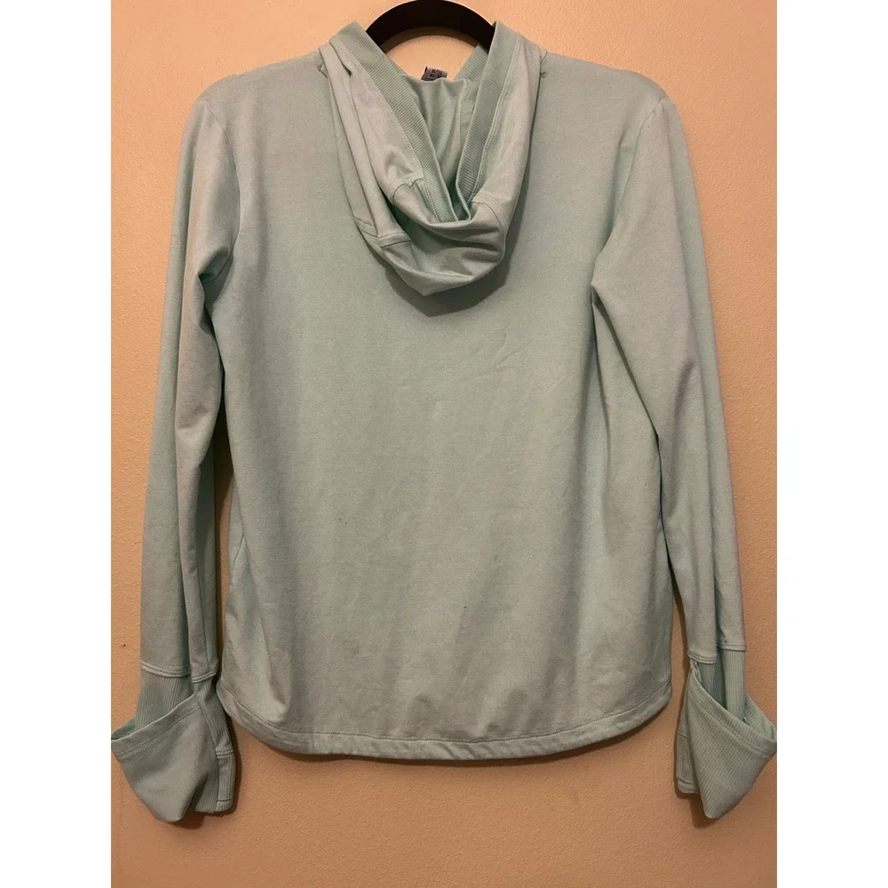 Athleta Girl Hoodie Kids XL 14 Light Blue Good Thumbhole Performance Pullover